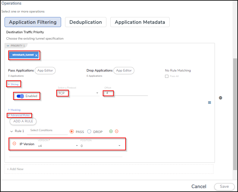 AWS VPC mirroring with Application Filter Intelligence and Slicing (6.3)