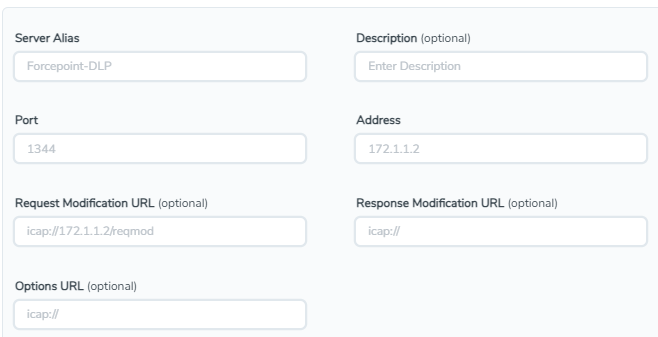 Enabling ICAP client support for connectivity with Network DLP tool ...