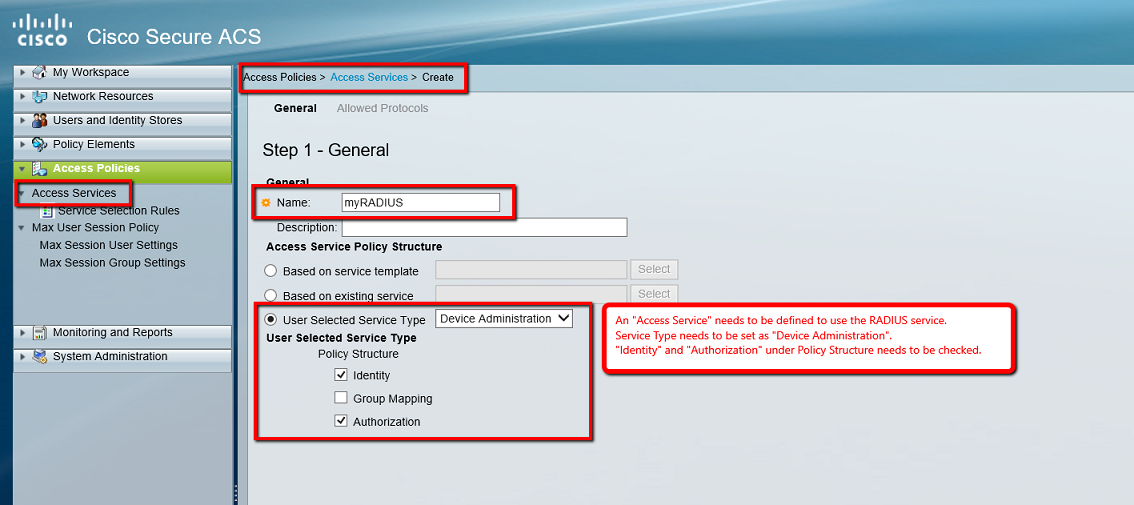 Step by step instructions on how to configure Cisco ACS 5.4 as a RADIUS ...