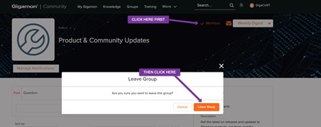 How to Unsubscribe from Collaboration Groups in the Community Portal
